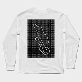 Mugello - F1 Circuit - Black and White Long Sleeve T-Shirt